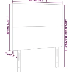 vidaXL Camas Y Accesorios-Cabecero de cama 80x5x118/128 cm piel sintética