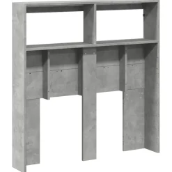 vidaXL Cabecero de cama con luz LED gris hormigón 100x17x102 cm Gris hormigón Discount