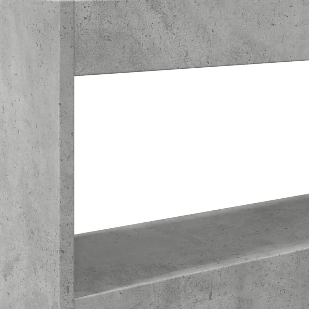 vidaXL Cabecero de cama con luz LED gris hormigón 100x17x102 cm Gris hormigón Discount