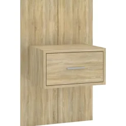 vidaXL Cabecero de cama con mesitas madera contrachapada Roble Sonoma Outlet