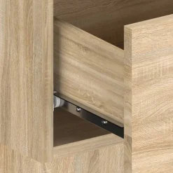 vidaXL Cabecero de cama con mesitas madera contrachapada Roble Sonoma Outlet