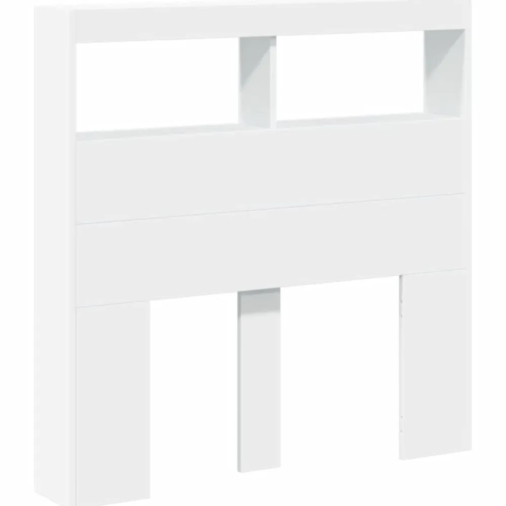 vidaXL Cabecero de cama con LED 100x17x102 cm Blanco Sale