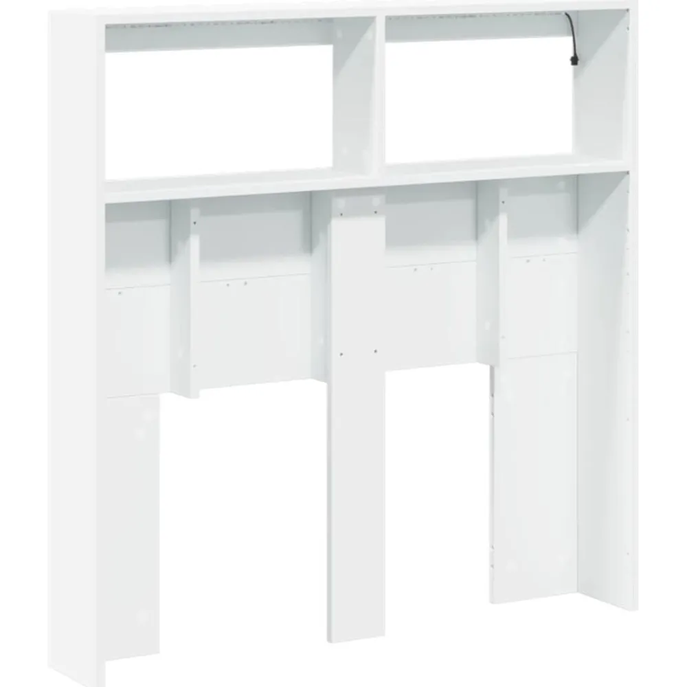 vidaXL Cabecero de cama con LED 100x17x102 cm Blanco Sale