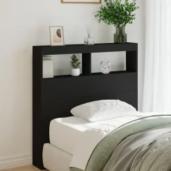 vidaXL Cabecero de cama con LED 100x17x102 cm Negro New