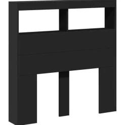 vidaXL Cabecero de cama con LED 100x17x102 cm Negro New