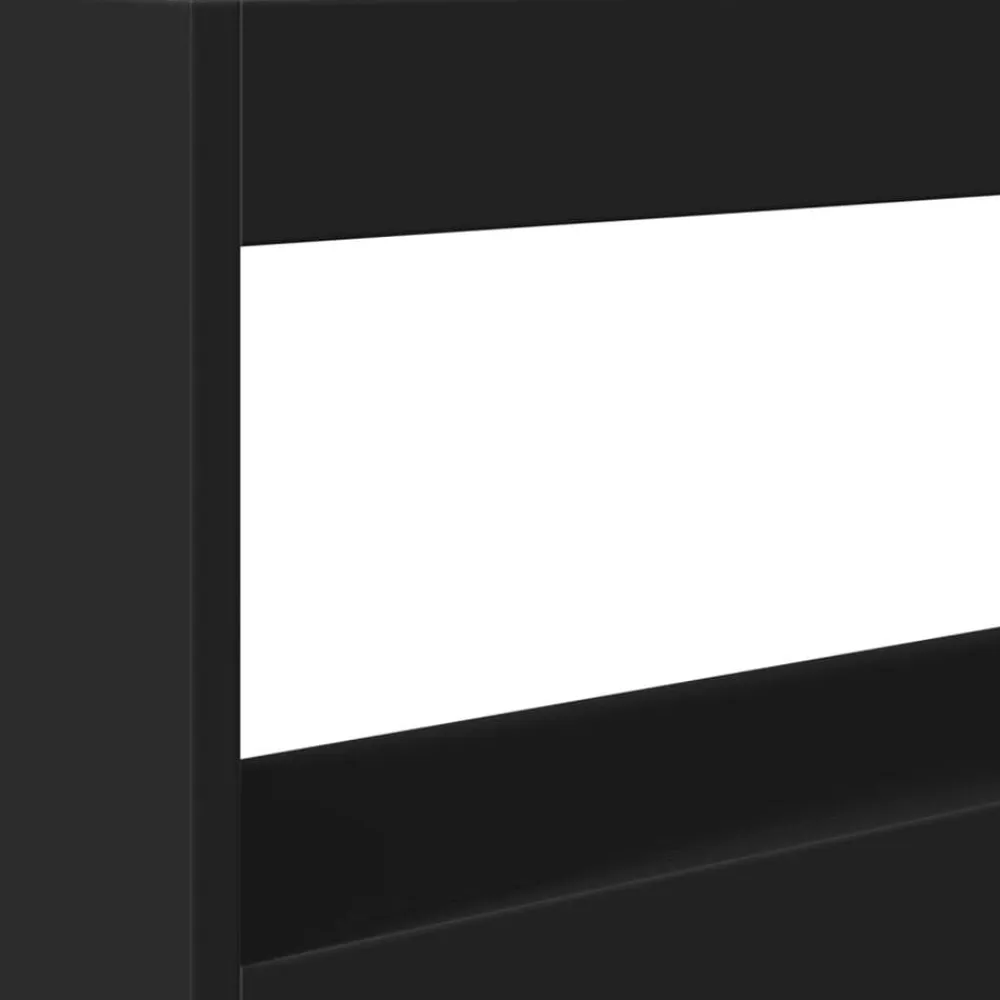 vidaXL Cabecero de cama con LED 100x17x102 cm Negro New