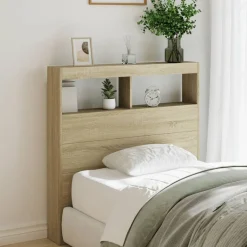 vidaXL Camas Y Accesorios-Cabecero de cama con LED 100x17x102 cm