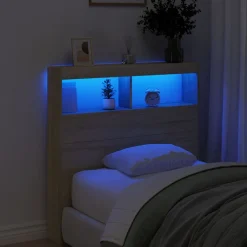 vidaXL Camas Y Accesorios-Cabecero de cama con LED 100x17x102 cm
