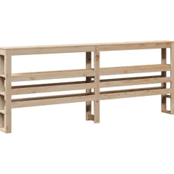 vidaXL Cabecero de cama con estantes madera maciza de pino 200 cm Natural Hot