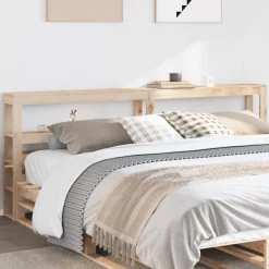 vidaXL Cabecero de cama con estantes madera maciza de pino 200 cm Natural Hot