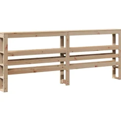vidaXL Cabecero de cama con estantes madera maciza de pino 200 cm Natural Hot