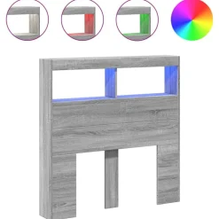 vidaXL Camas Y Accesorios-Cabecero de cama con luz LED 100x17x102 cm