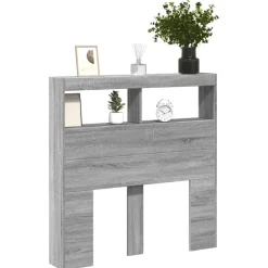 vidaXL Camas Y Accesorios-Cabecero de cama con luz LED 100x17x102 cm