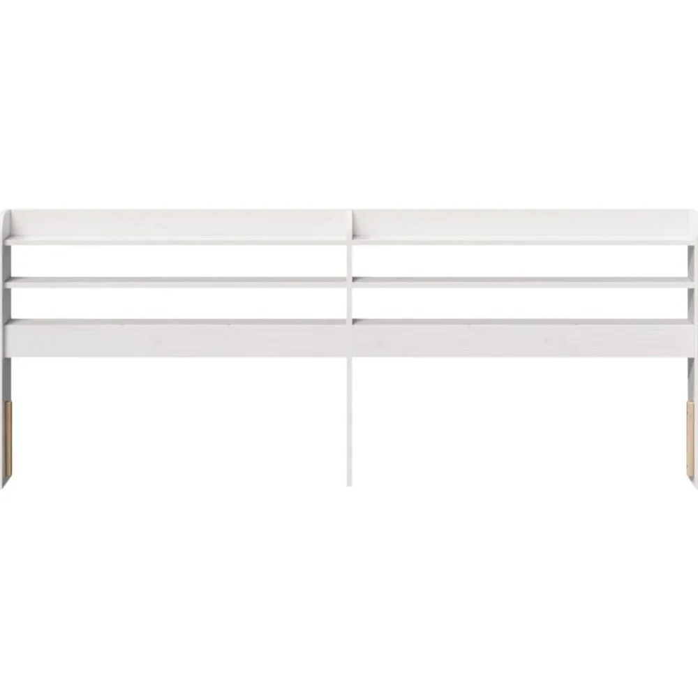 vidaXL Cabecero de cama con estantes madera maciza pino 200 cm Blanco Clearance