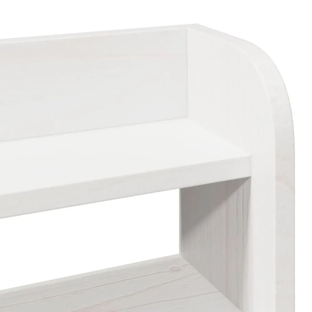 vidaXL Cabecero de cama con estantes madera maciza pino 200 cm Blanco Clearance
