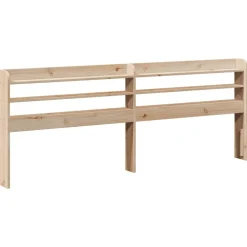 vidaXL Camas Y Accesorios-Cabecero de cama con estantes madera maciza de pino 200 cm