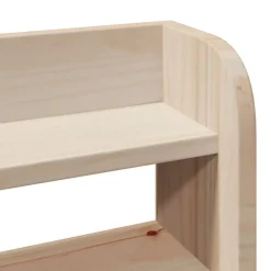 vidaXL Camas Y Accesorios-Cabecero de cama con estantes madera maciza de pino 200 cm