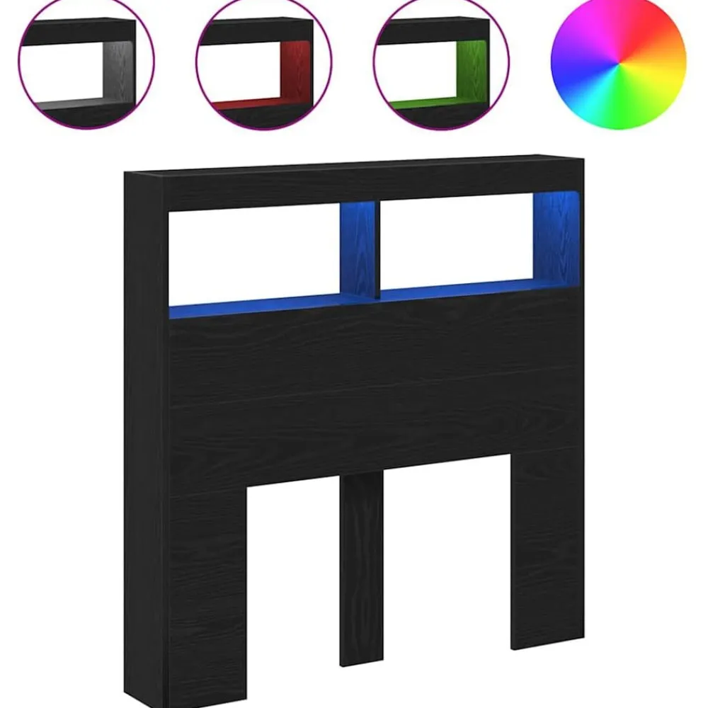 vidaXL Camas Y Accesorios-Cabecero de cama con LED 100x17x102 cm