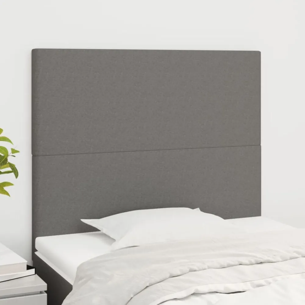 vidaXL Cabecero de cama de tela 80x5x118/128 cm Gris oscuro Clearance