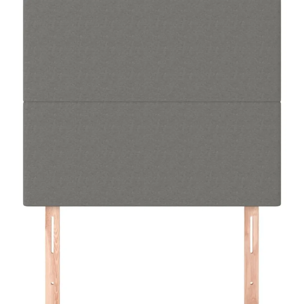 vidaXL Cabecero de cama de tela 80x5x118/128 cm Gris oscuro Clearance