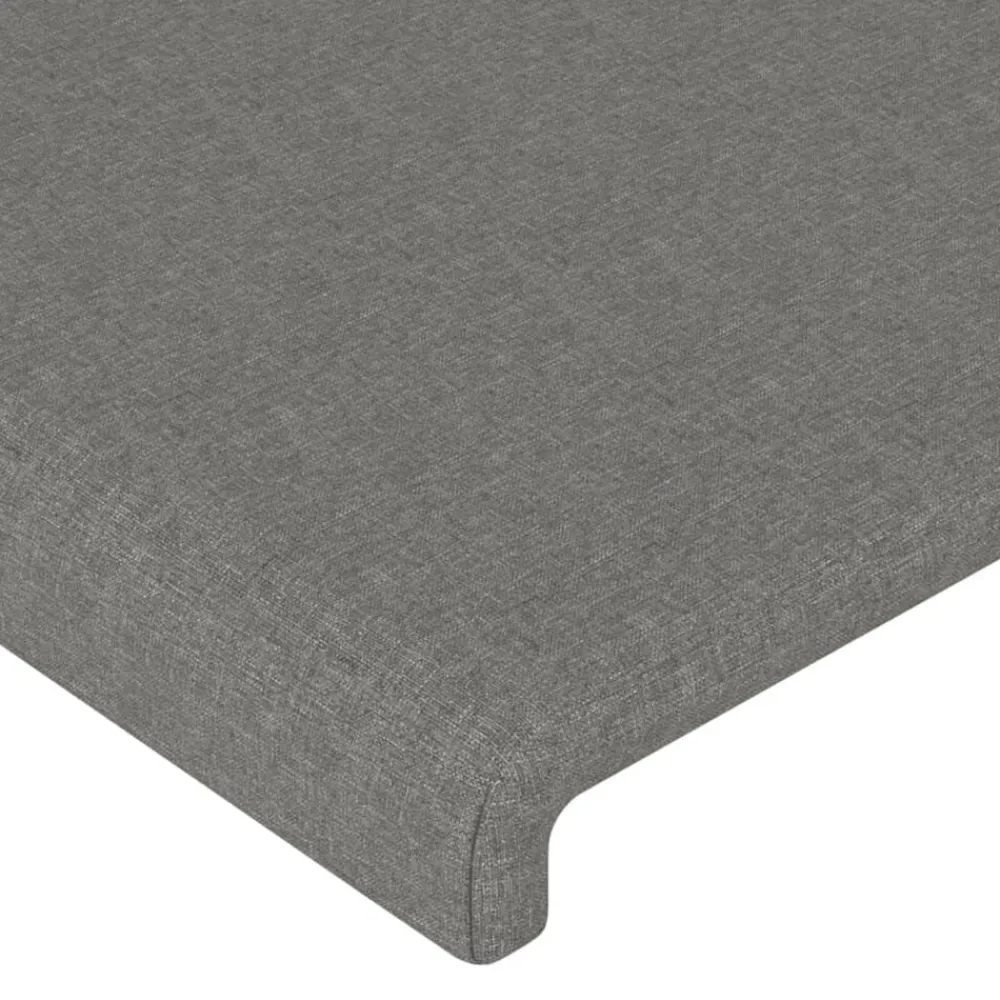 vidaXL Cabecero de cama de tela 80x5x118/128 cm Gris oscuro Clearance