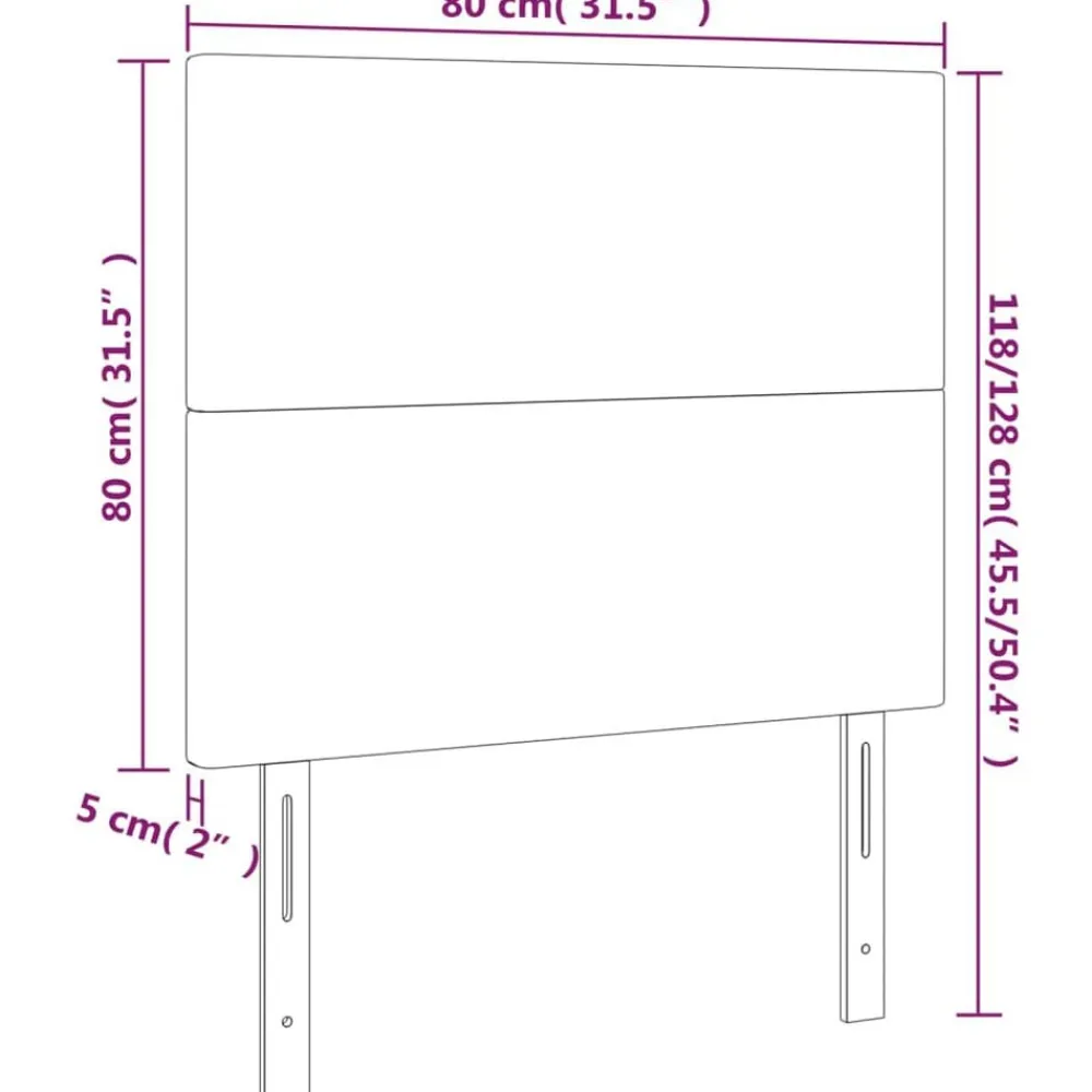 vidaXL Cabecero de cama de tela 80x5x118/128 cm Gris oscuro Clearance