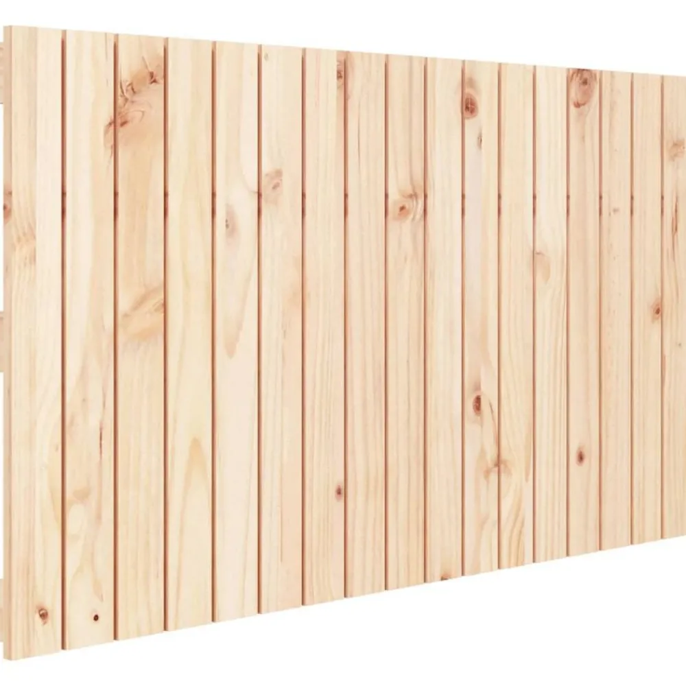 vidaXL Cabecero de cama de pared madera maciza de pino 108x3x60 cm Natural Outlet