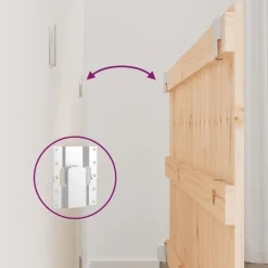 vidaXL Cabecero de cama de pared madera maciza de pino 108x3x60 cm Natural Outlet