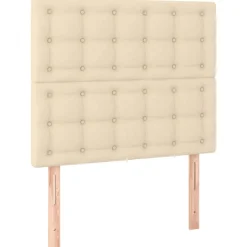 vidaXL Cabecero de cama de tela color 80x5x118/128 cm Crema Hot
