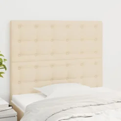 vidaXL Cabecero de cama de tela color 80x5x118/128 cm Crema Hot