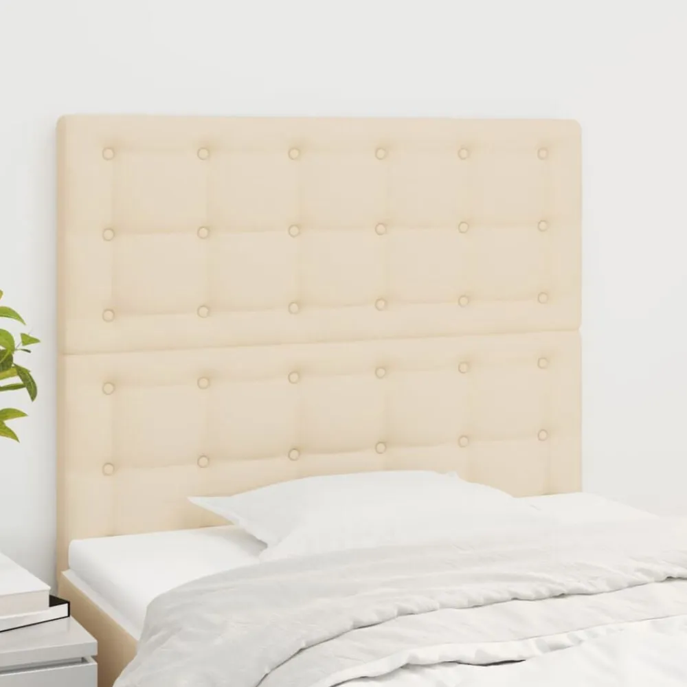 vidaXL Cabecero de cama de tela color 80x5x118/128 cm Crema Hot