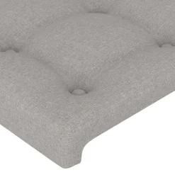 vidaXL Cabecero de cama 80x5x118/128 cm Tela Gris claro