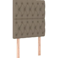 vidaXL Cabecero de cama gris topo 80x7x118/128 cm Tela Taupé Online