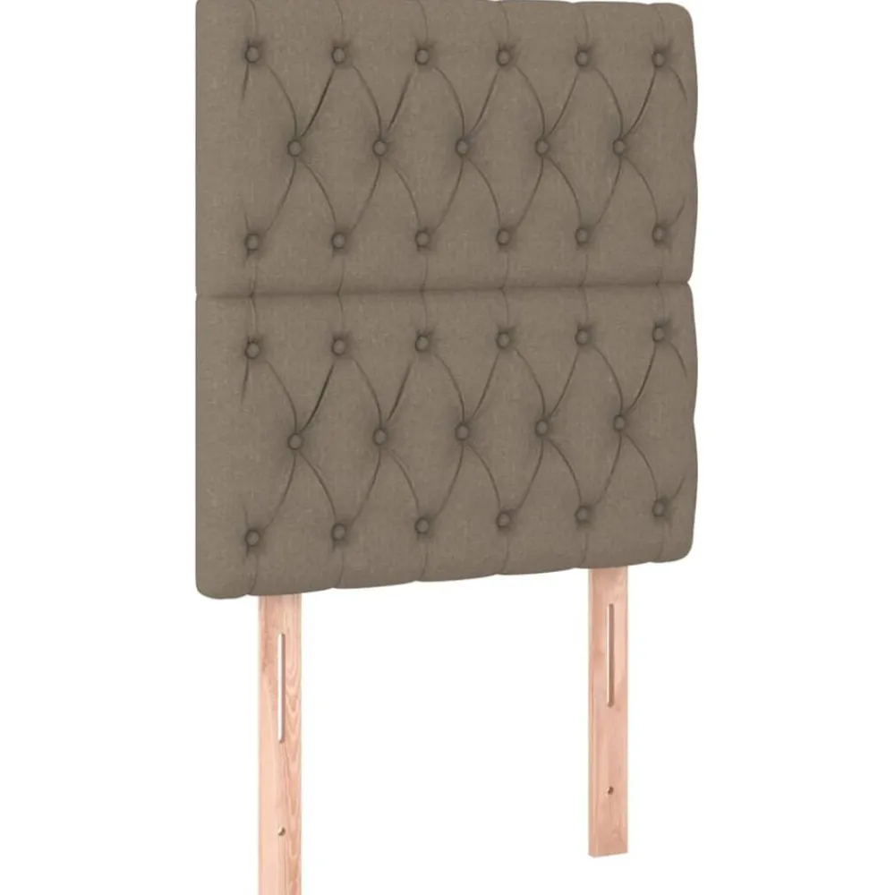vidaXL Cabecero de cama gris topo 80x7x118/128 cm Tela Taupé Online