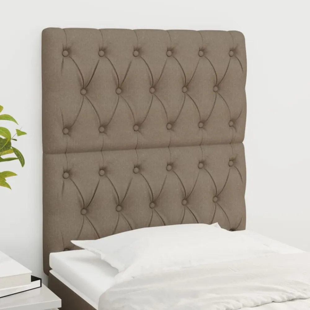 vidaXL Cabecero de cama gris topo 80x7x118/128 cm Tela Taupé Online