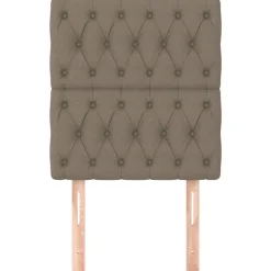 vidaXL Cabecero de cama gris topo 80x7x118/128 cm Tela Taupé Online