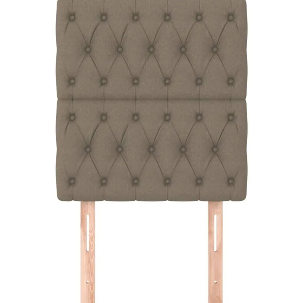 vidaXL Cabecero de cama gris topo 80x7x118/128 cm Tela Taupé Online
