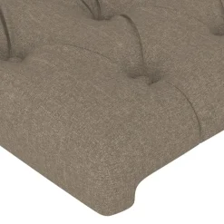 vidaXL Cabecero de cama gris topo 80x7x118/128 cm Tela Taupé Online