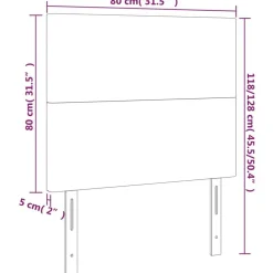vidaXL Camas Y Accesorios-Cabecero de cama 80x5x118/128 cm piel sintética