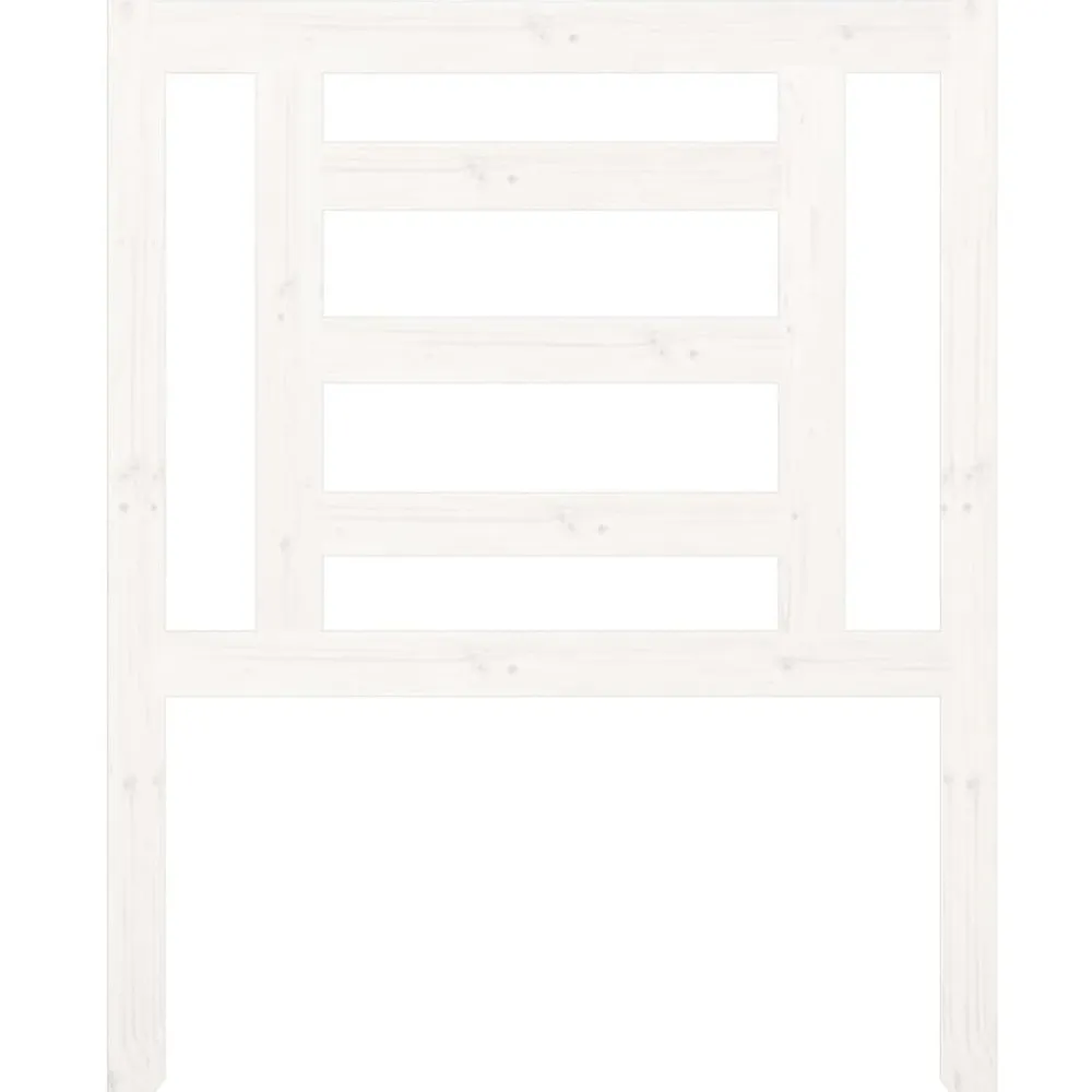 vidaXL Cabecero de cama madera maciza de pino 81x4x100 cm Blanco