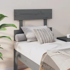 vidaXL Cabecero de cama madera maciza de pino 93,5x3x81 cm Gris