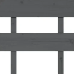 vidaXL Cabecero de cama madera maciza de pino 93,5x3x81 cm Gris
