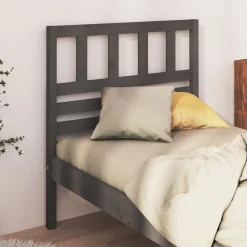 vidaXL Cabecero de cama madera maciza de pino 81x4x100 cm Gris Sale