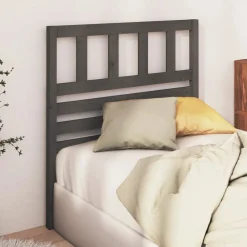 vidaXL Cabecero de cama madera maciza de pino 81x4x100 cm Gris Sale