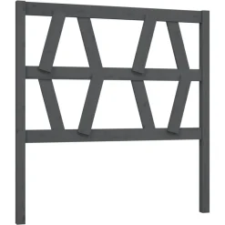 vidaXL Cabecero de cama madera maciza de pino 81x4x100 cm Gris New