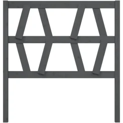 vidaXL Cabecero de cama madera maciza de pino 81x4x100 cm Gris New