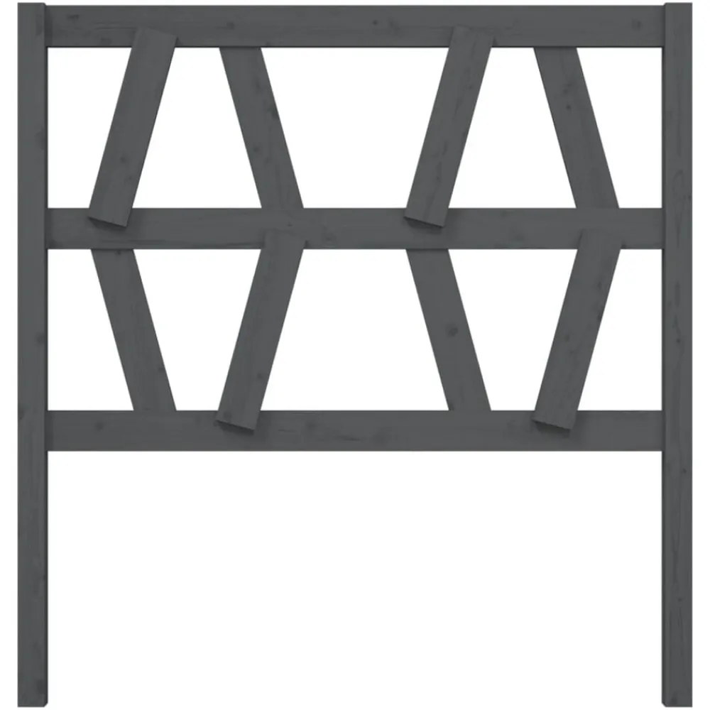 vidaXL Cabecero de cama madera maciza de pino 81x4x100 cm Gris New