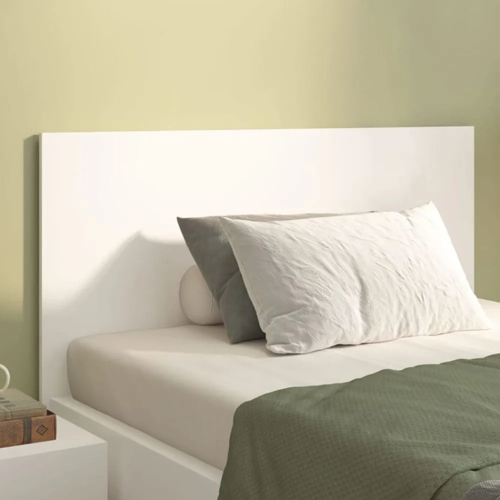 vidaXL Cabecero de cama madera contrachapada 120x1,5x80 cm Blanco Hot