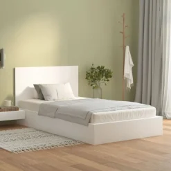 vidaXL Cabecero de cama madera contrachapada 120x1,5x80 cm Blanco Hot
