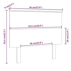 vidaXL Camas Y Accesorios-Cabecero de cama madera maciza de pino 94x6x82,5 cm